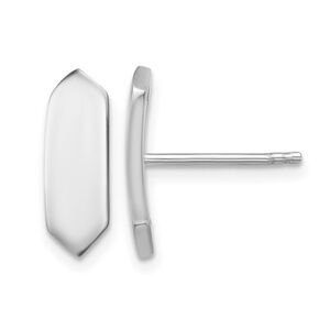 Sterling Silver Geometric Button Earrings